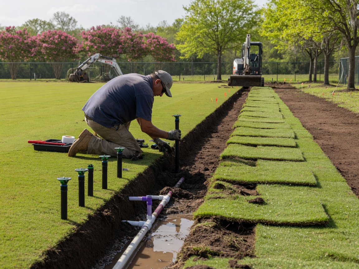 Sprinkler System Installation — Spring job